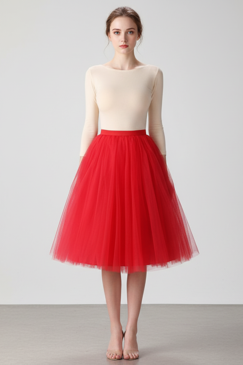 Women’s Classic Tulle Midi Skirt - photo 3