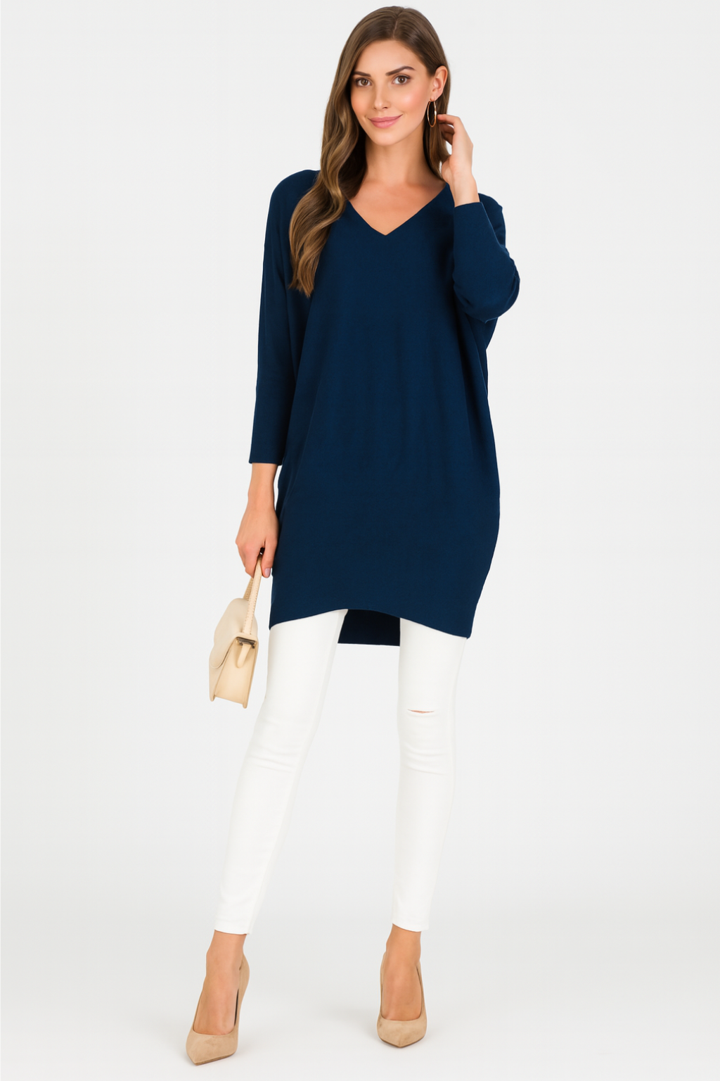 Women’s Oversized V-Neck Sweater - photo 4