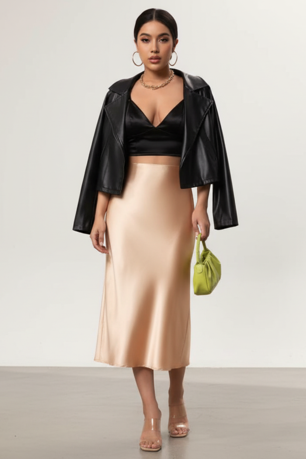 Women’s Satin A-Line Midi Skirt - photo 5