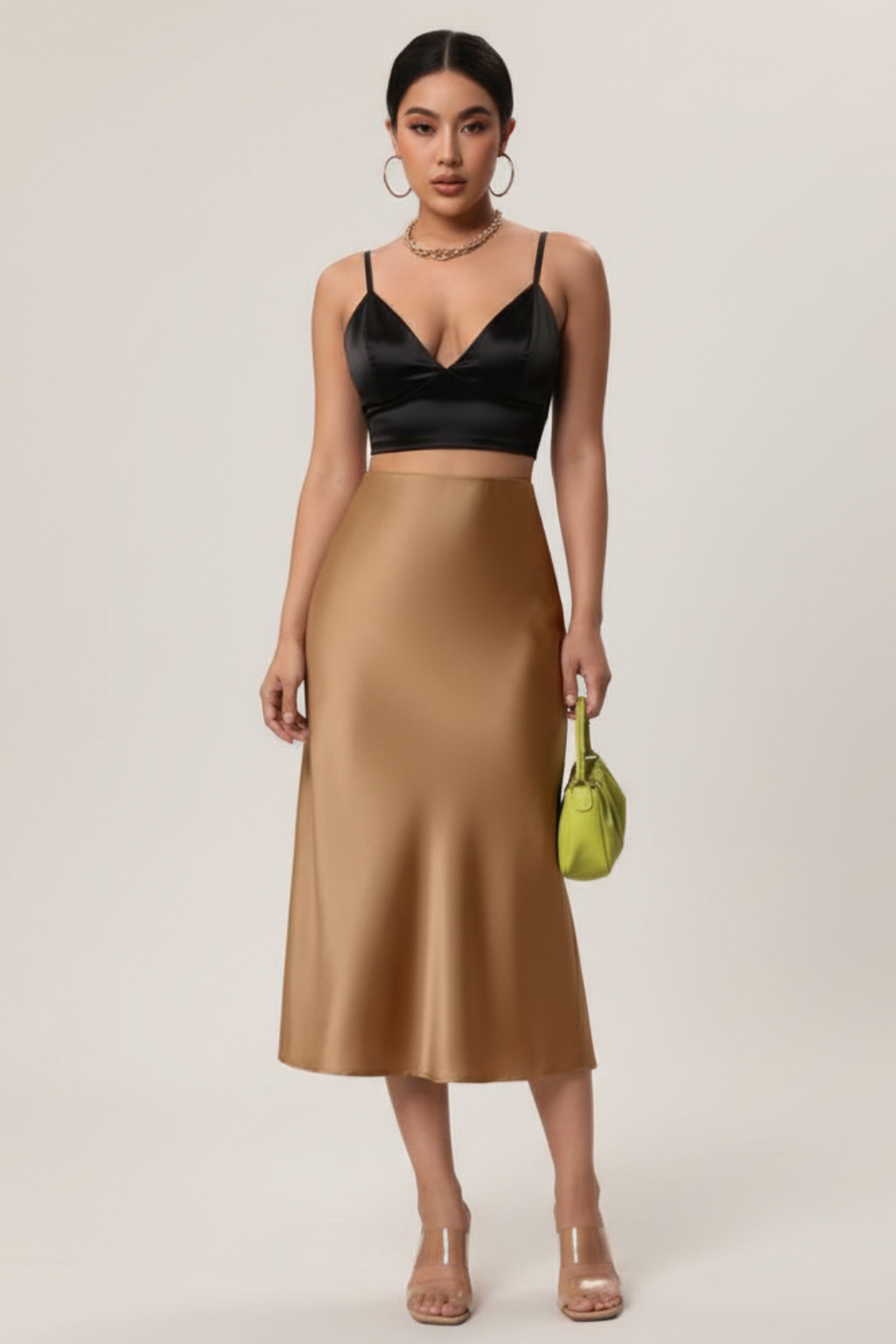 Women’s Satin A-Line Midi Skirt - photo 4
