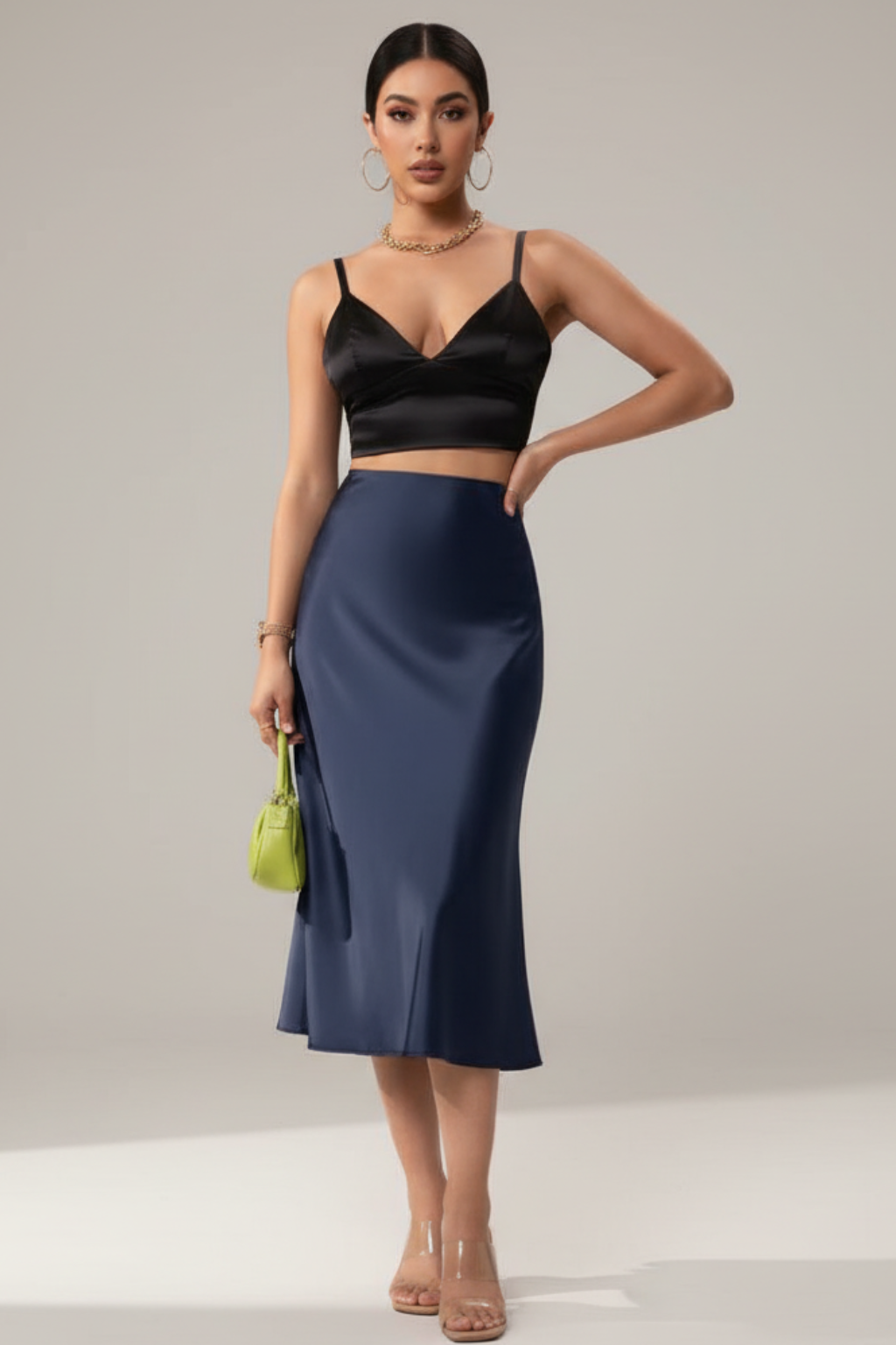 Women’s Satin A-Line Midi Skirt - photo 7