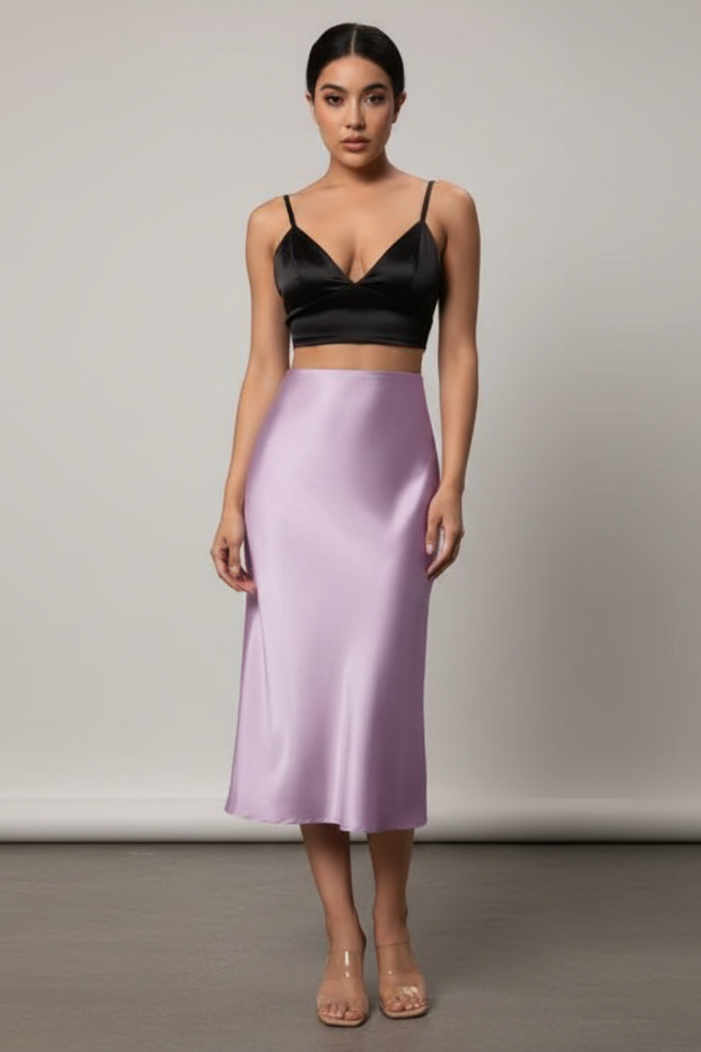 Women’s Satin A-Line Midi Skirt - photo 3
