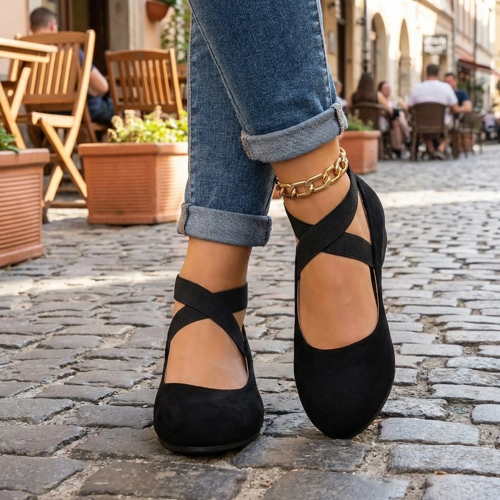 Women's Orthopedic Wedge Sandals with Adjustable Cross Straps - photo 5