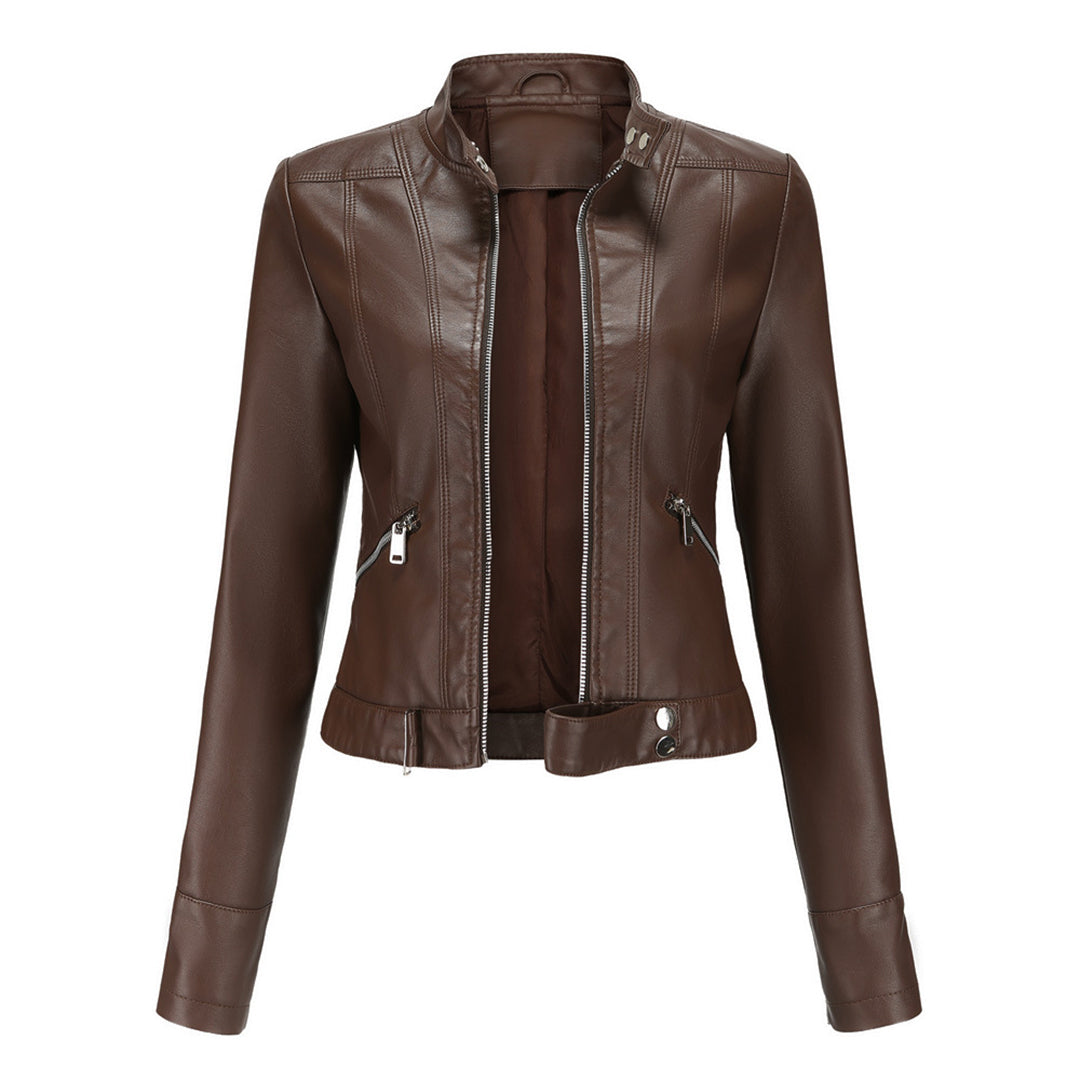 Clemence - Women's Bomber Jacket with Zip Front and Collar - photo 15