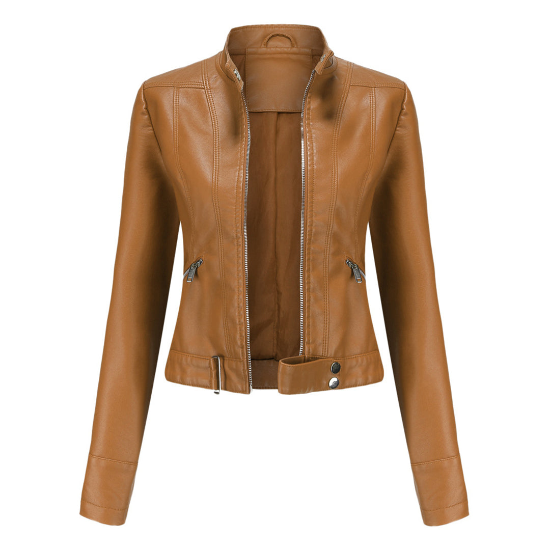 Clemence - Women's Bomber Jacket with Zip Front and Collar - photo 16