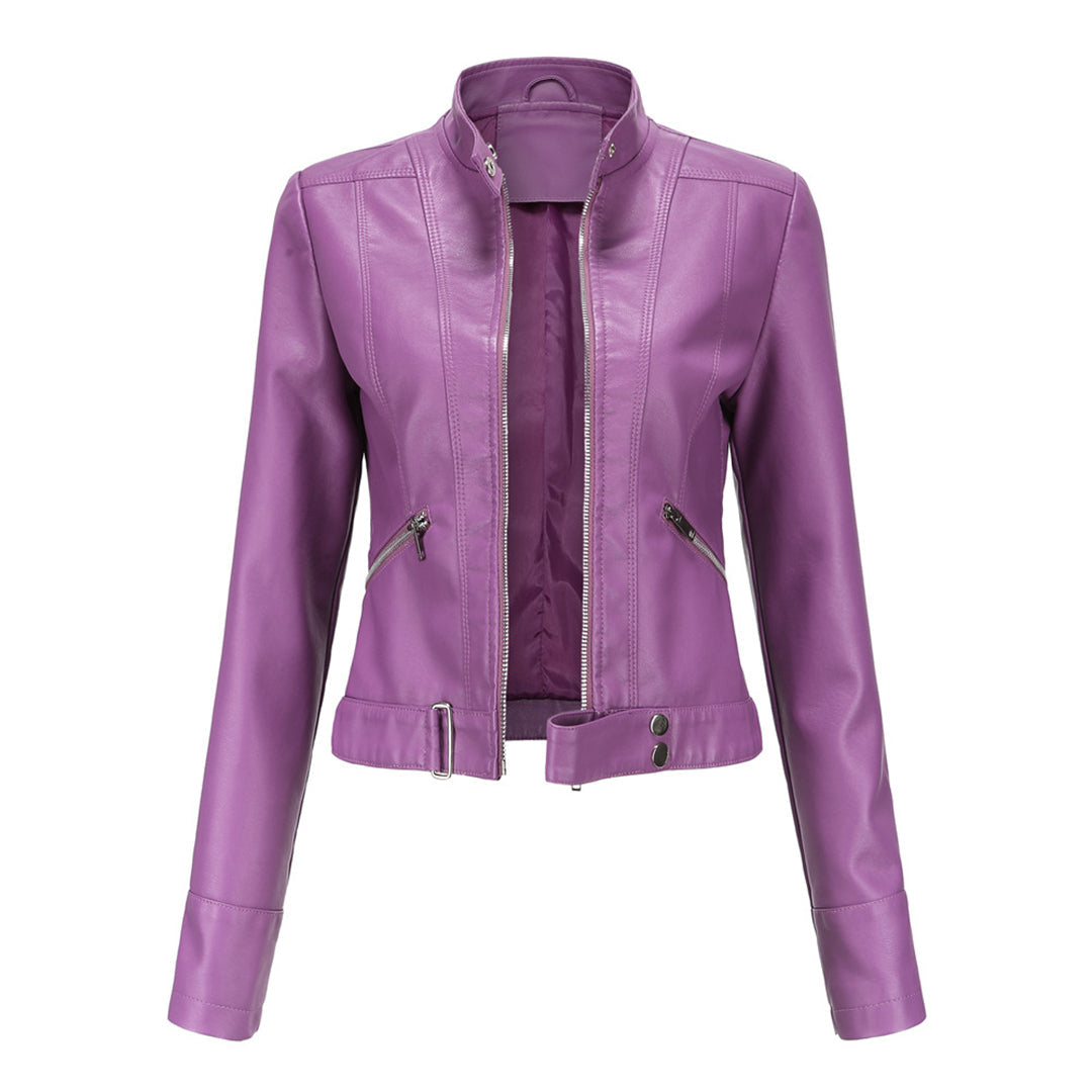 Clemence - Women's Bomber Jacket with Zip Front and Collar - photo 18