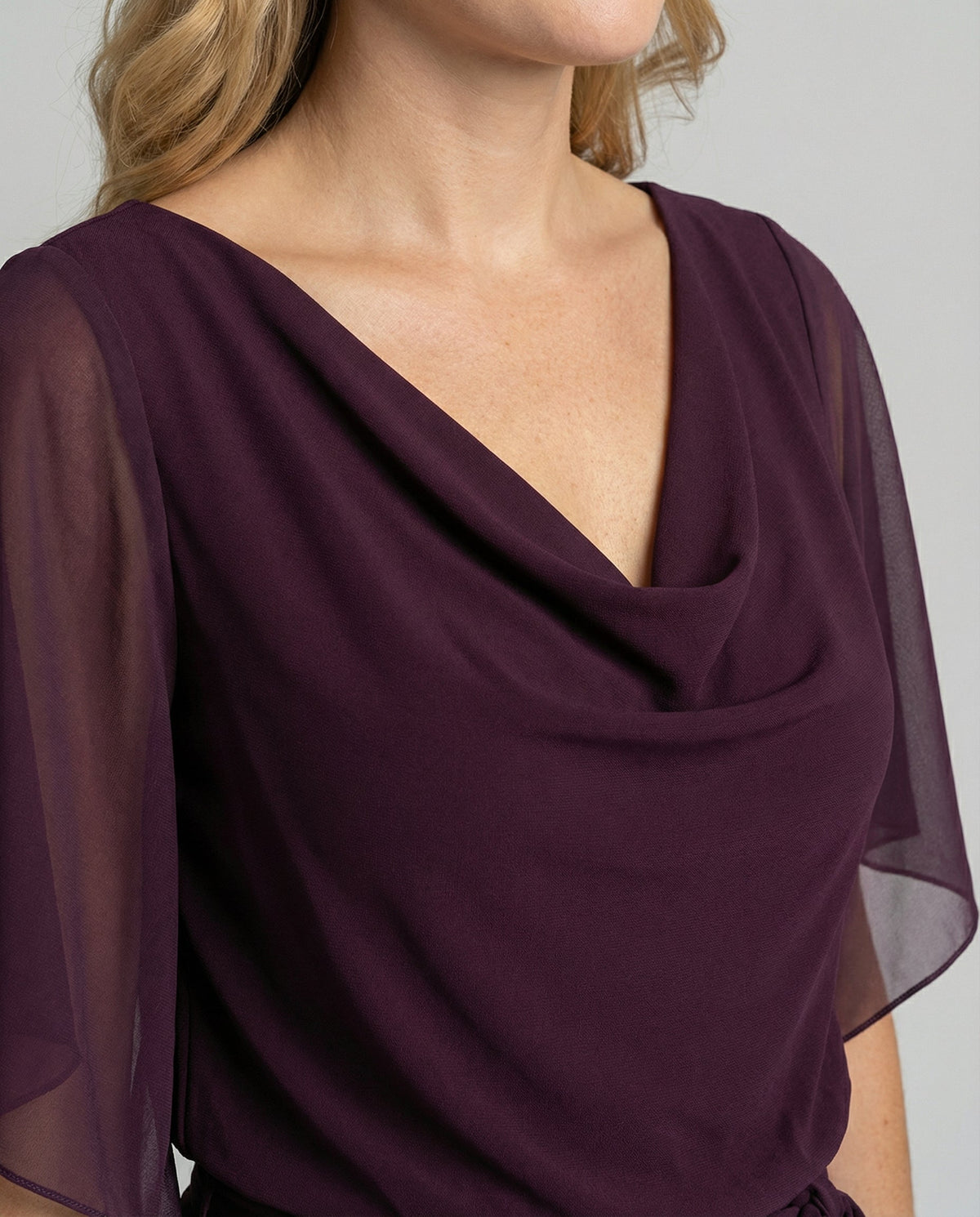 Women's Chiffon Sleeve Wide Leg Wedding Guest Jumpsuit - photo 3