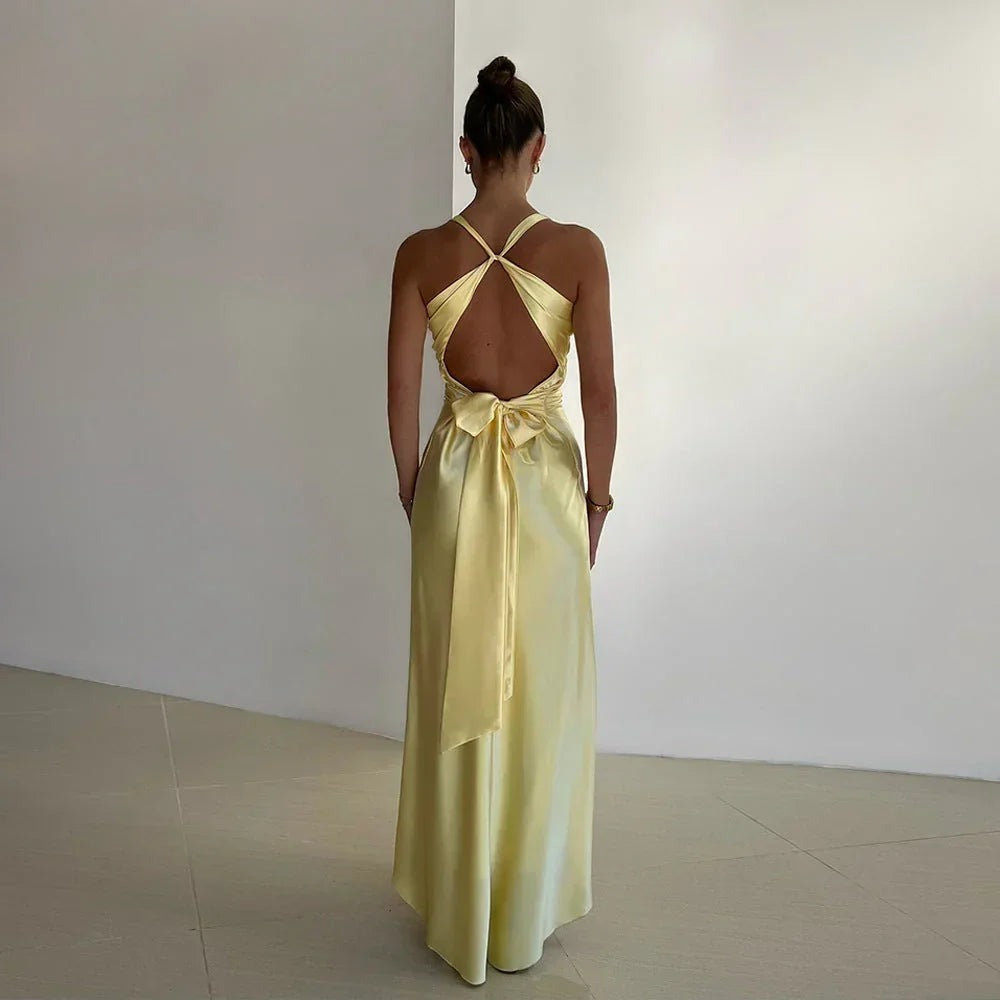Corliss - Women's Wrap Maxi Dress with Open Back - photo 4