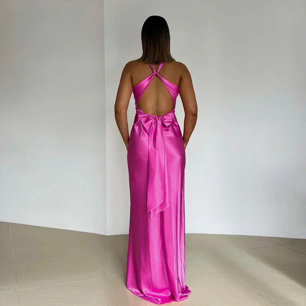 Corliss - Women's Wrap Maxi Dress with Open Back - photo 5