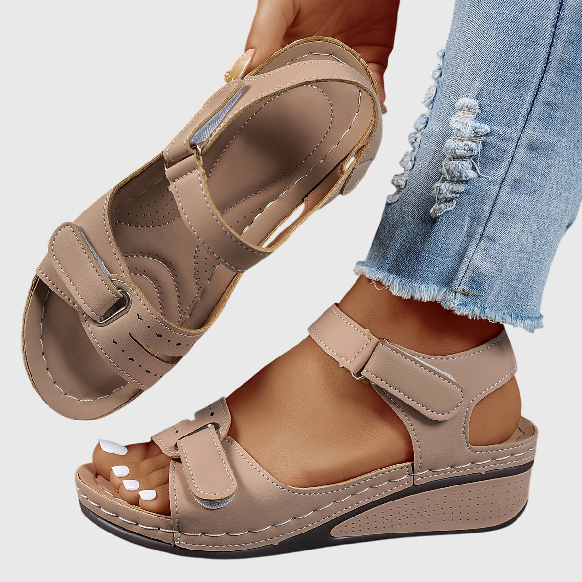 Crystal - Women's Comfortable Flat Sandals - photo 6