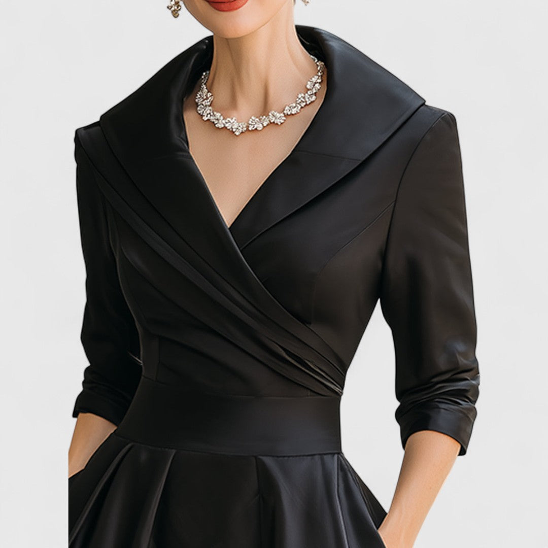 Elegant Midi Dress with V-Neckline for Women - photo 6