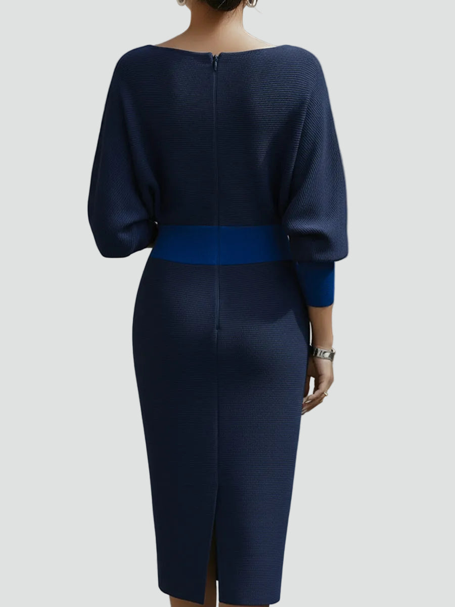 Ernestine - Women's Knitted Dress with Three-Quarter Sleeves - photo 10