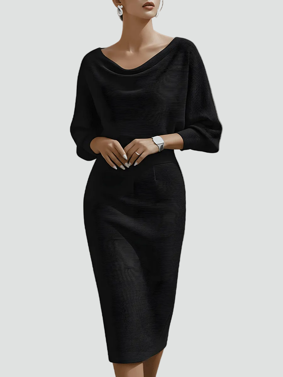 Ernestine - Women's Knitted Dress with Three-Quarter Sleeves - photo 15