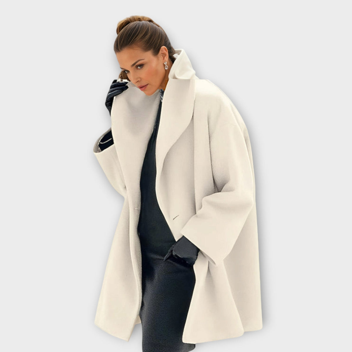Womens Elegant Oversized Winter Coat with Timeless Style and Comfort - photo 7