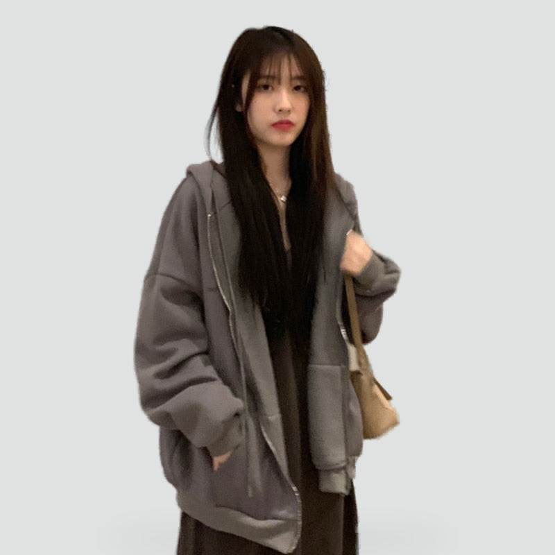 Fay - Women's Relaxed Hoodie with Zip Front - photo 7