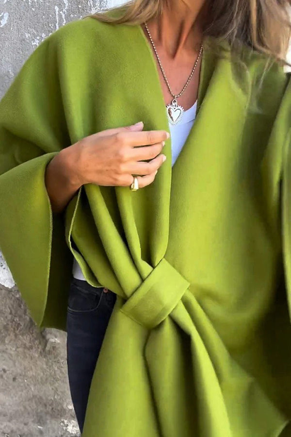 Eugenia - Women's Draped Cape with Open Front
