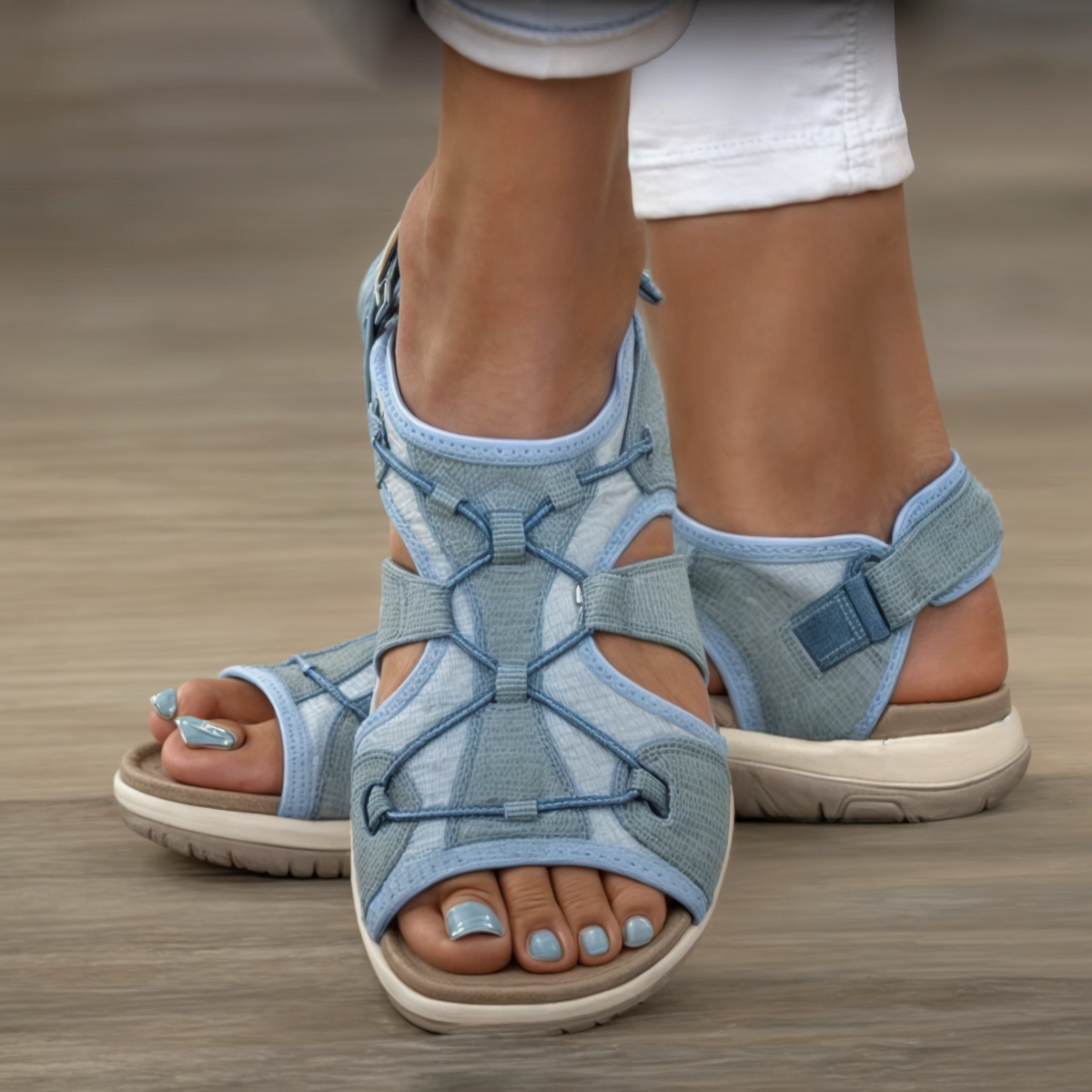 Women's Wide Orthopedic Walking Sandals with Hook and Loop - photo 11