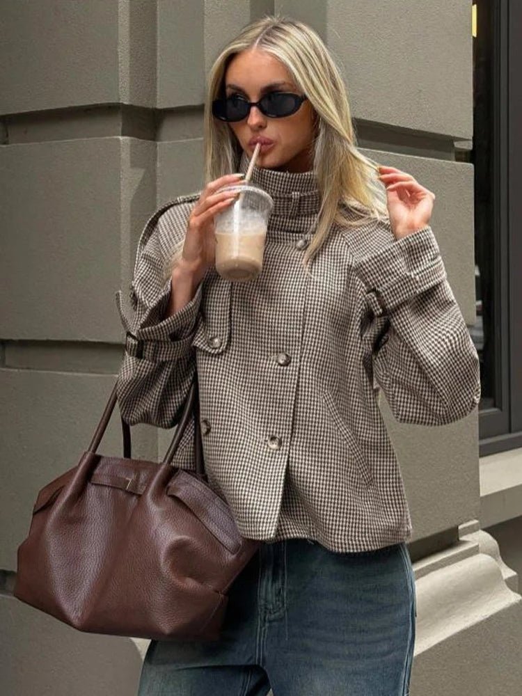 Jeannine - Women's Relaxed Jacket with Button Front and a Collar - photo 1