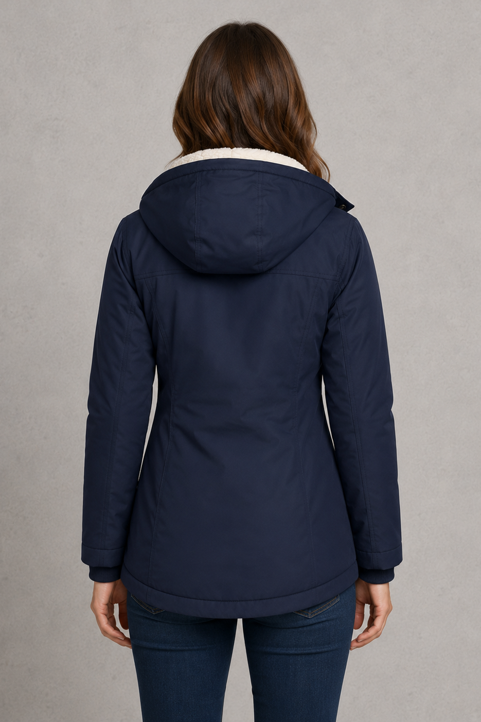 Jenna - Women's Longline Hooded Coat with Fleece Lining - photo 8