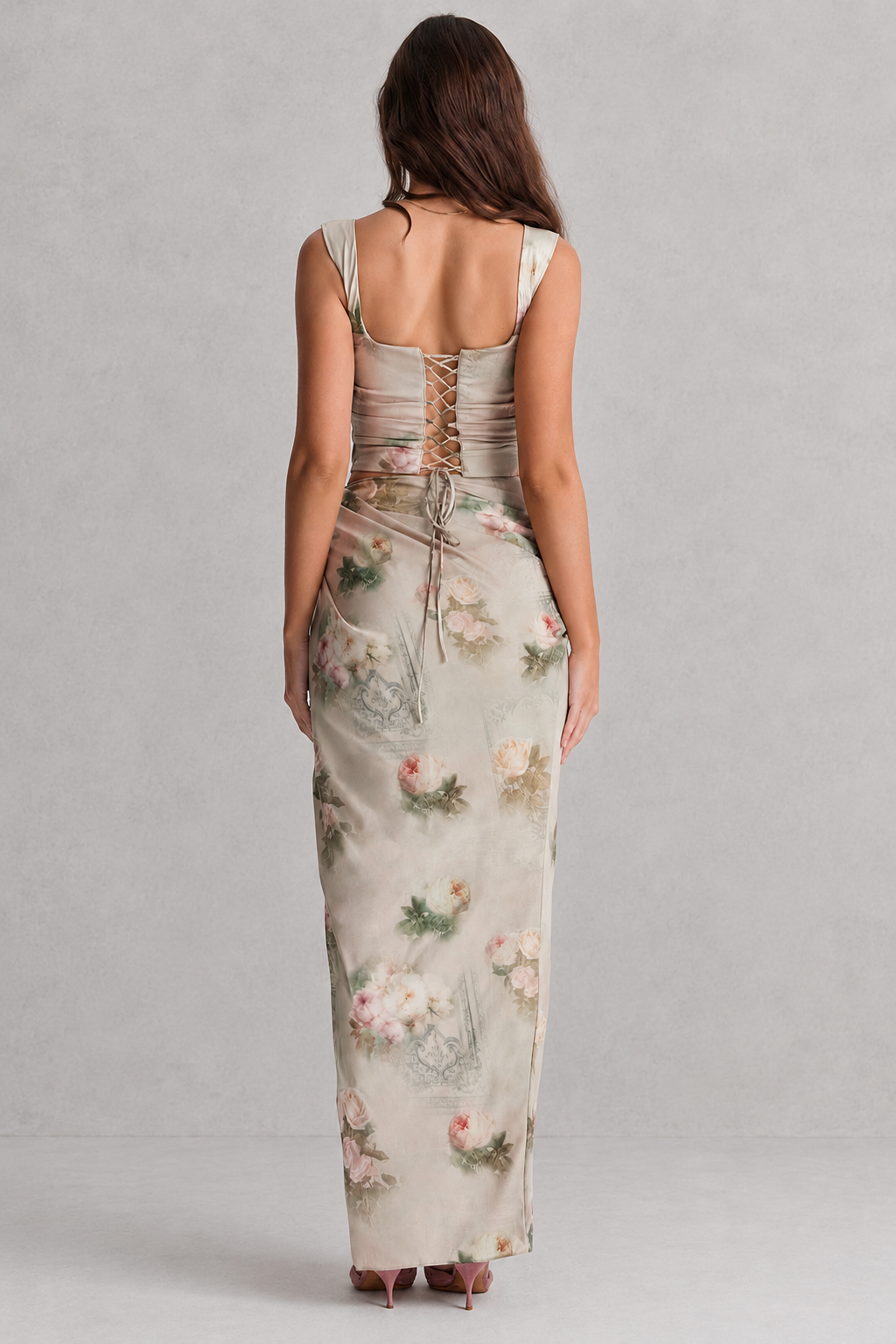 Josie - Women's Satin Corset Top with Draped Bust - photo 3