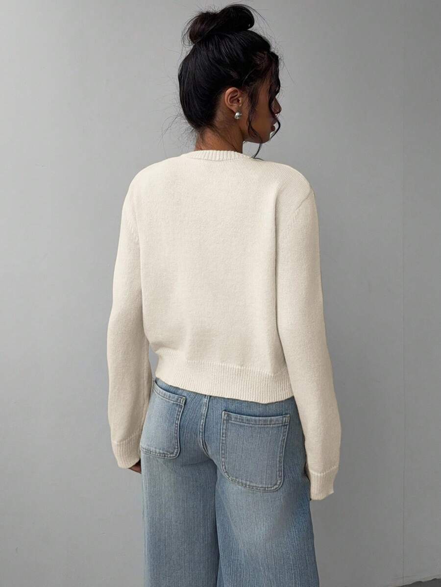 Judy - Women's Relaxed Cardigan with Button Front and Collar - photo 7