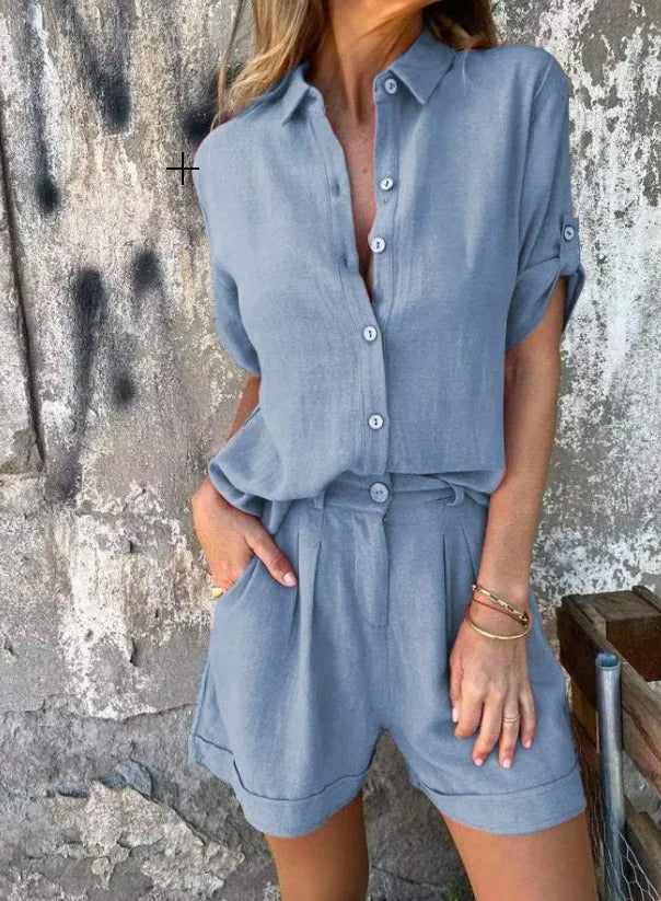 Karenza - Women's Two-Piece Set with Button Front and Shirt - photo 18