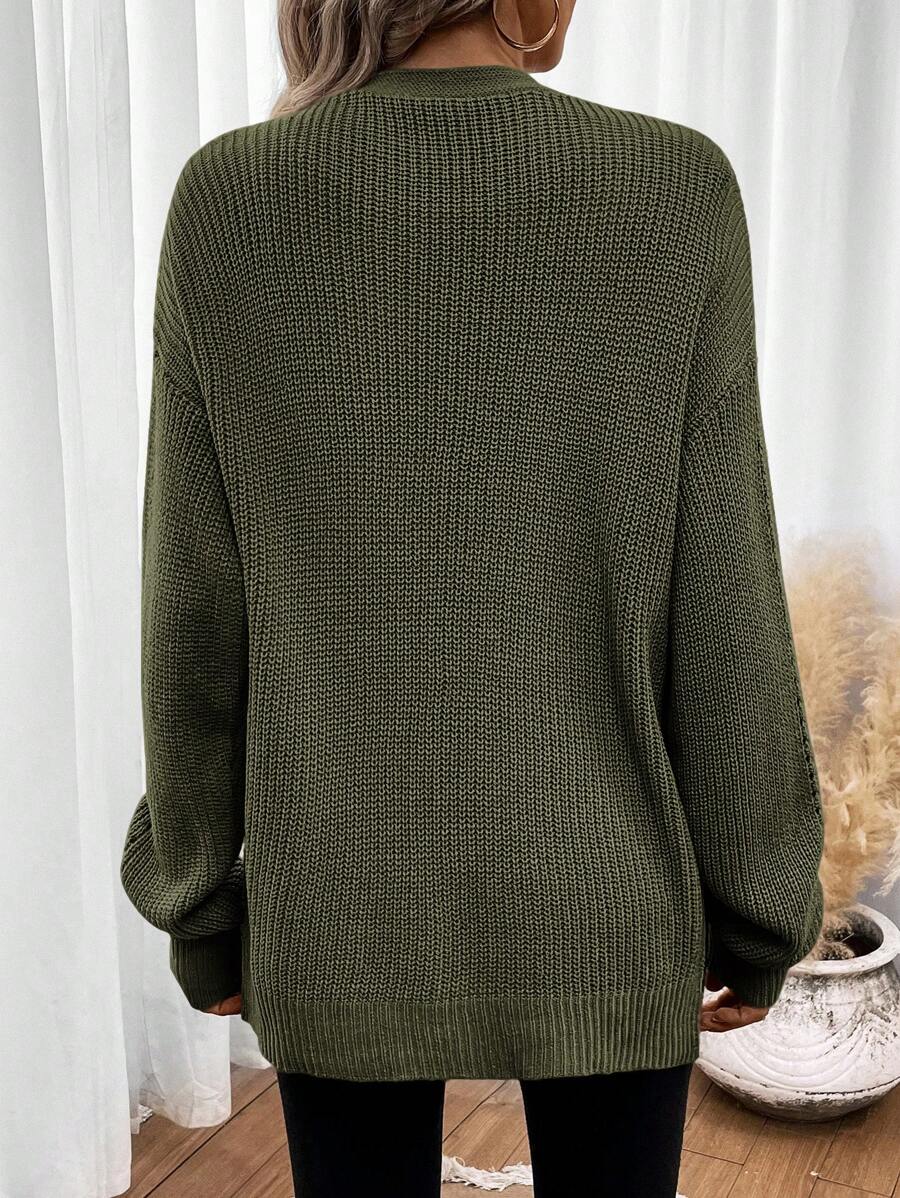 Kate - Women's Relaxed Cardigan with a Knitted Finish - photo 3