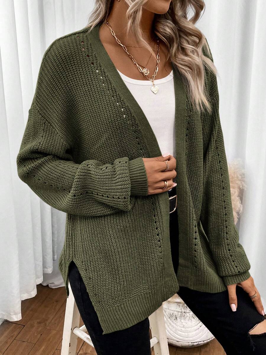 Kate - Women's Relaxed Cardigan with a Knitted Finish - photo 4