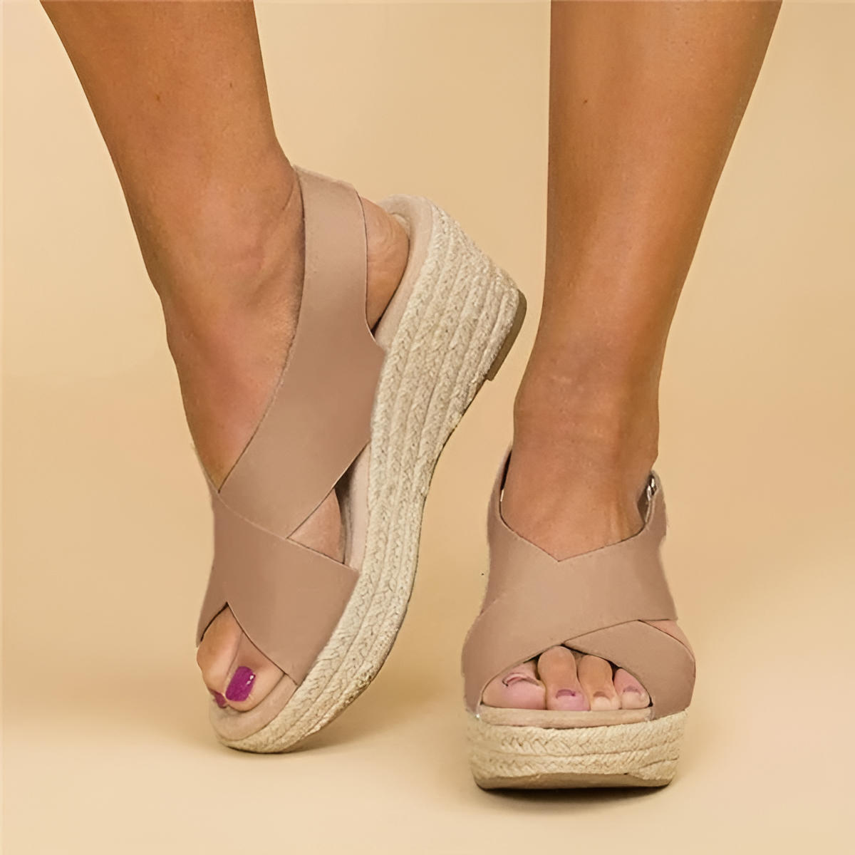 Elara - Women's Orthopedic Espadrille Wedges - photo 1