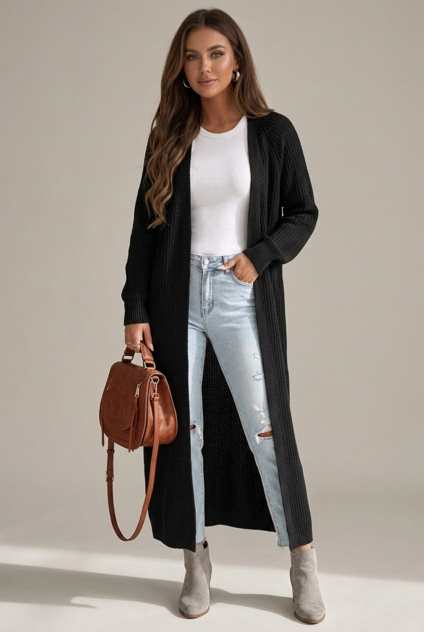 Lesley - Women's Knitted Cardigan with Long Sleeves - photo 2