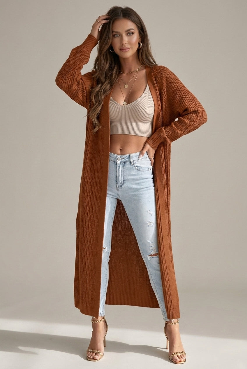 Lesley - Women's Knitted Cardigan with Long Sleeves - photo 3