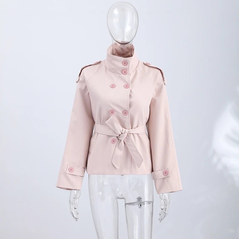 Libby - Women's Relaxed Trench Coat with Button Front and Tie Belt - photo 5