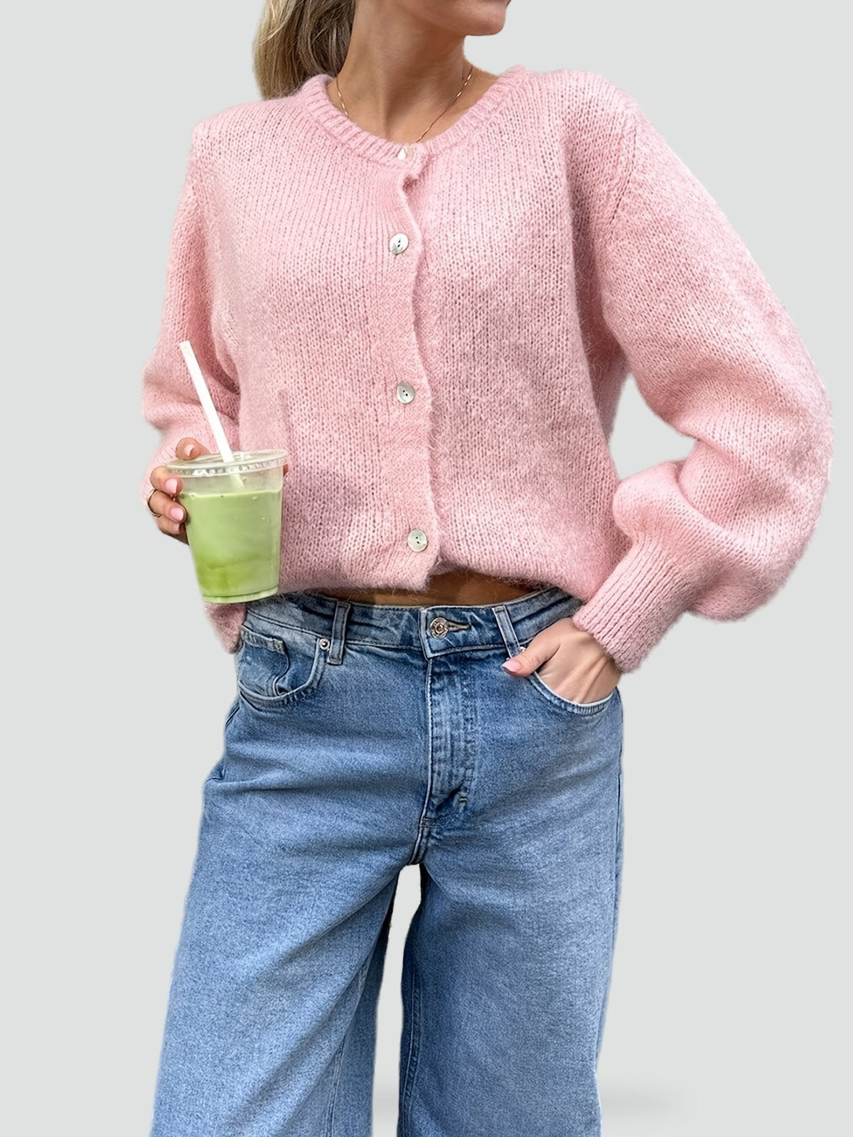 Lottie - Women's Winter Jumper with Button Front - photo 13