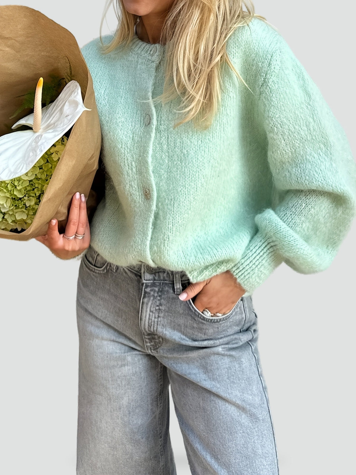 Lottie - Women's Winter Jumper with Button Front - photo 19