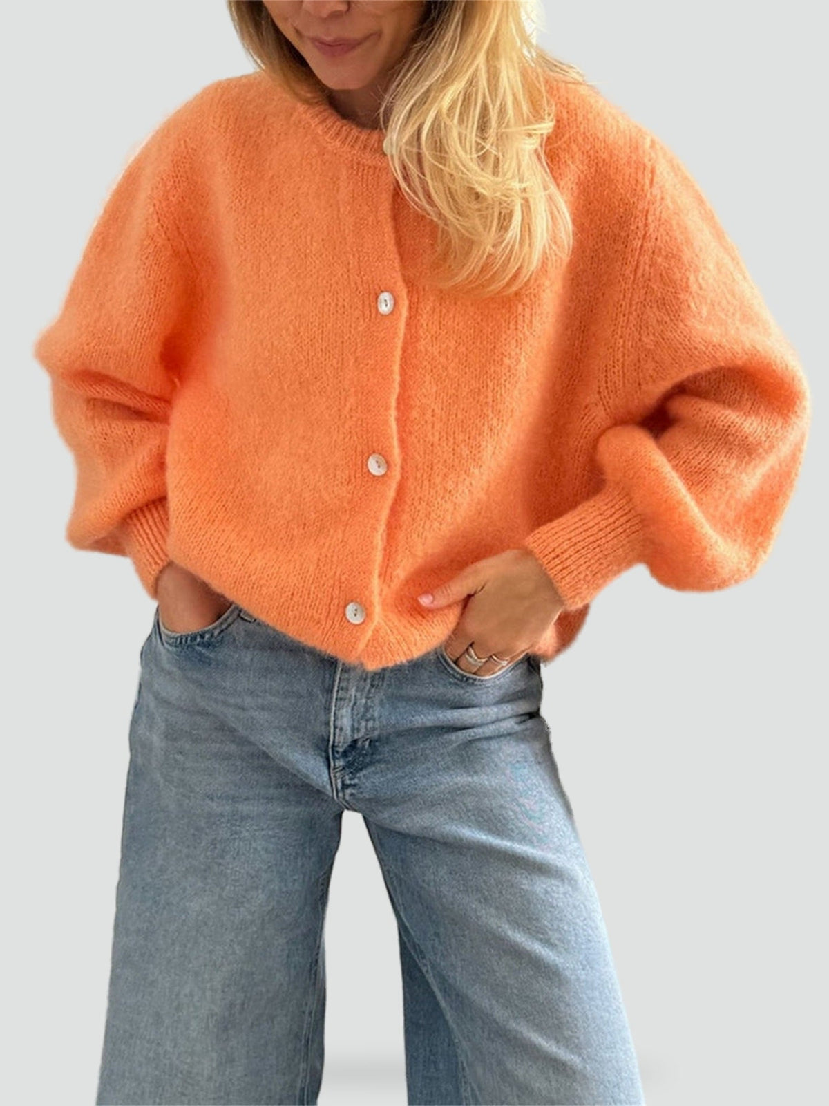 Lottie - Women's Winter Jumper with Button Front - photo 6