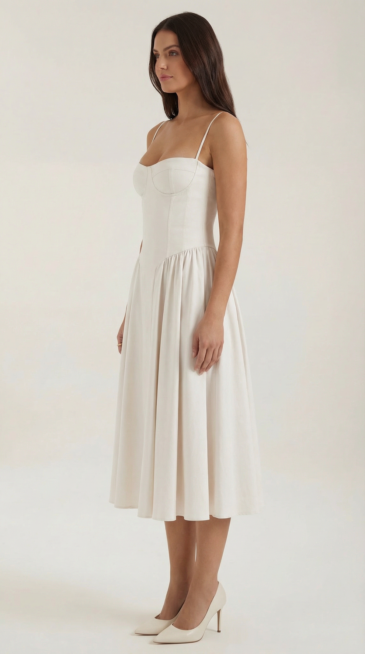 Marielle - Women's Floral Corset Wedding Guest Midi Dress - photo 12
