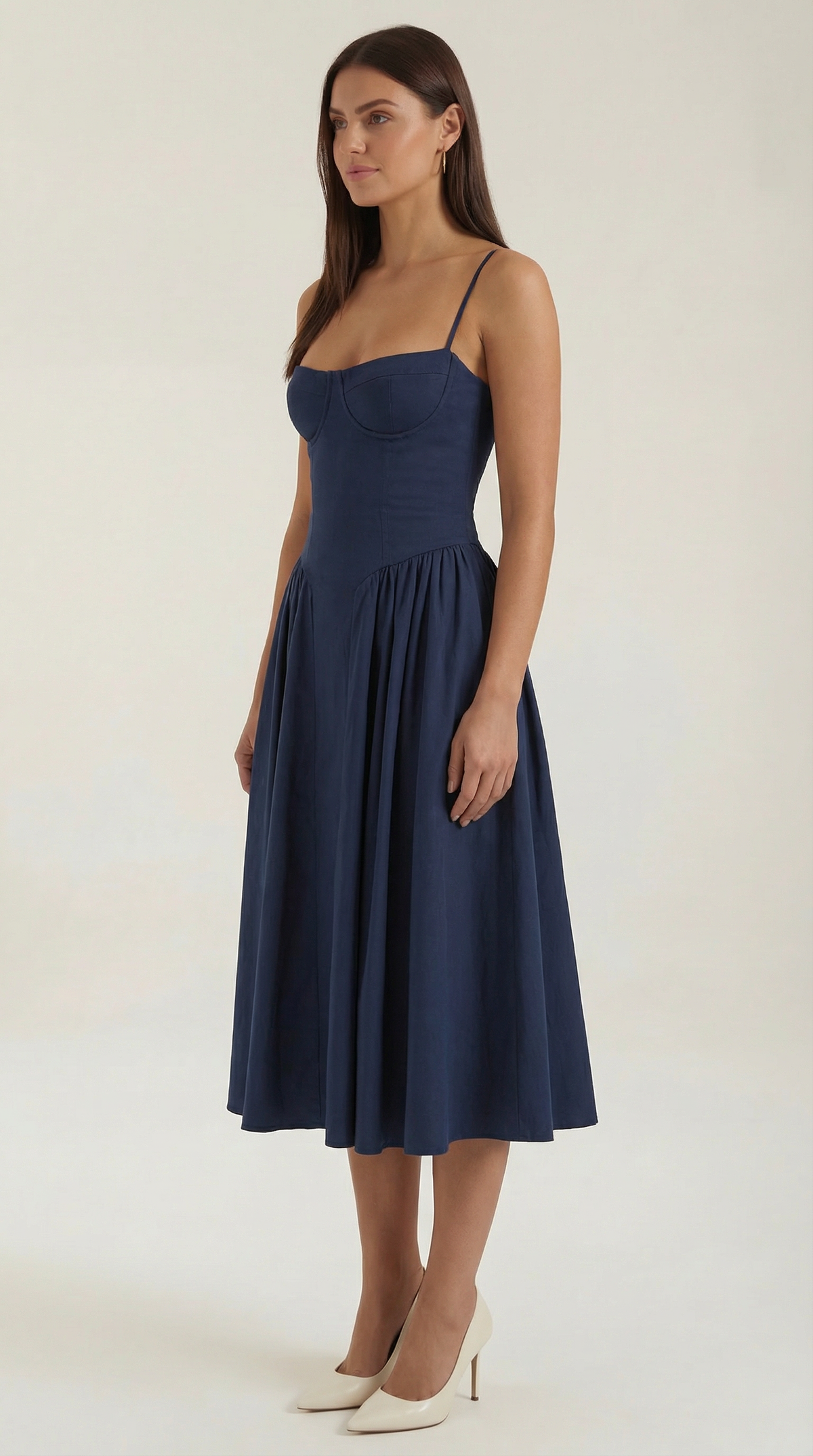 Marielle - Women's Floral Corset Wedding Guest Midi Dress - photo 17