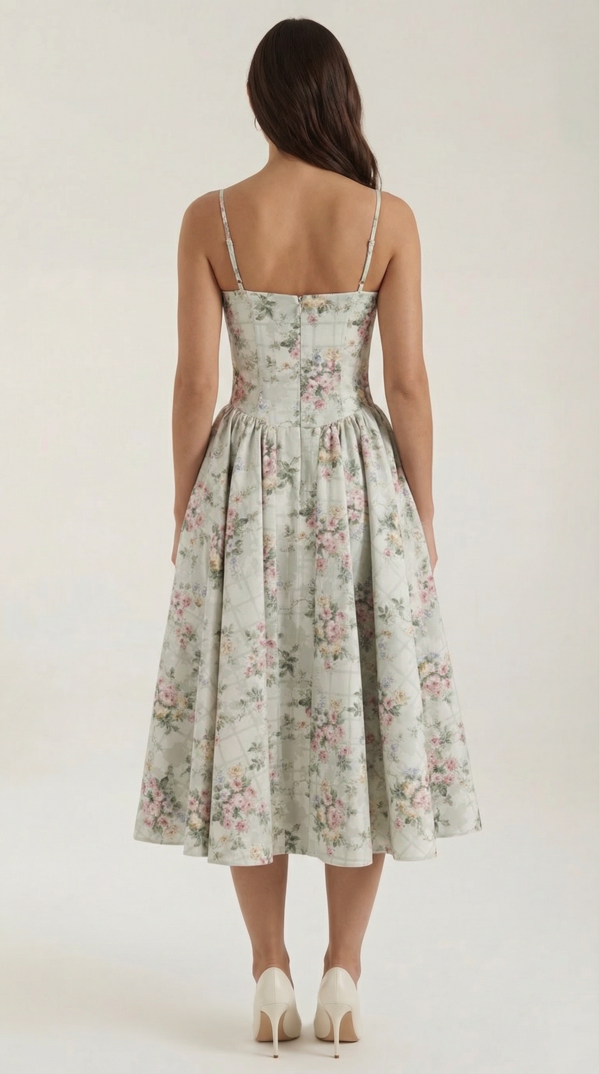 Marielle - Women's Floral Corset Wedding Guest Midi Dress - photo 4
