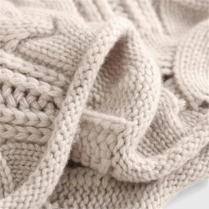 Morwenna - Women's Cable Knit Jumper with Roll Neck - photo 5