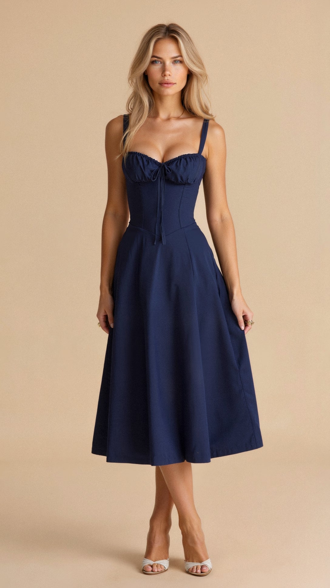 Elegant Waist Dress with Flattering Fit - photo 8