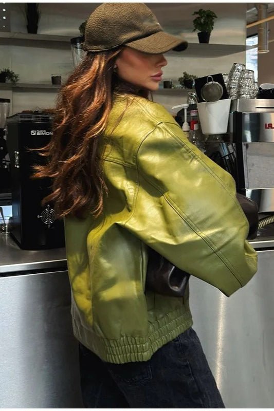 Paula - Women's Relaxed Biker Jacket with Hood and Collar - photo 4