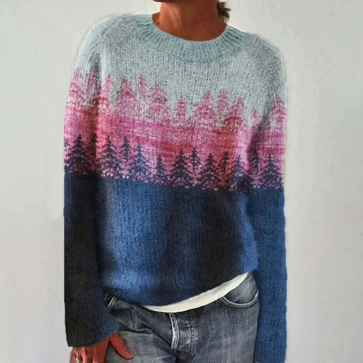 Jamie - Women's retro striped knit boat neck sweater - photo 7