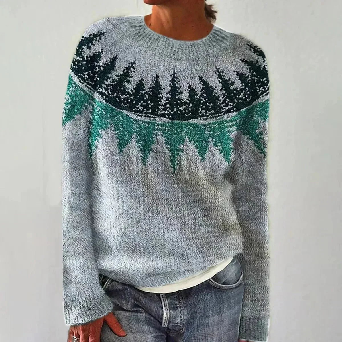 Jamie - Women's retro striped knit boat neck sweater - photo 6