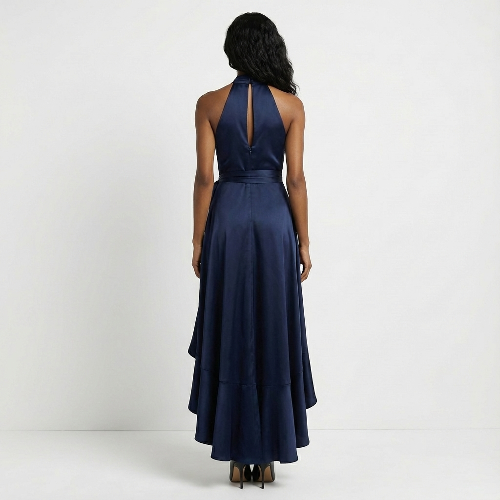 Connie - Women's Wrap Maxi Dress with a Bow