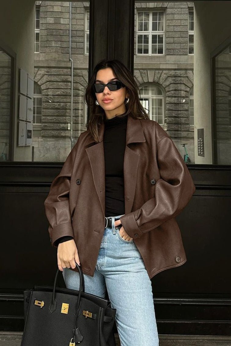 Sheena - Women's Relaxed Coat with Button Front and Hood - photo 1