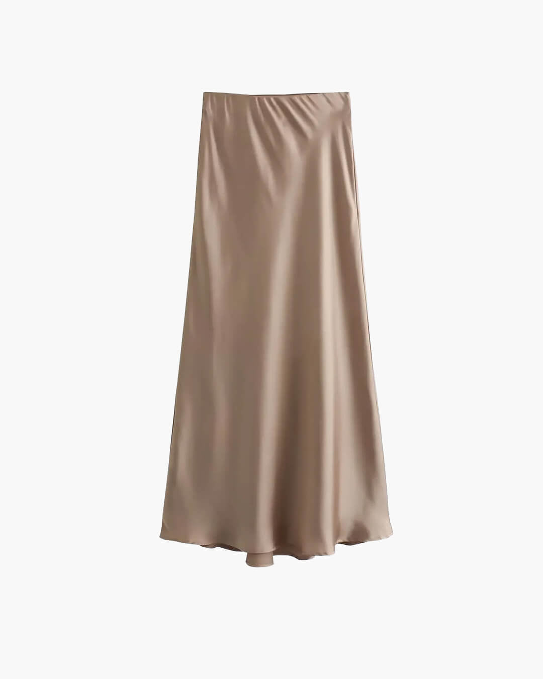 Anais - Women's High Waist Satin Midi Skirt for Office and Evening - photo 3