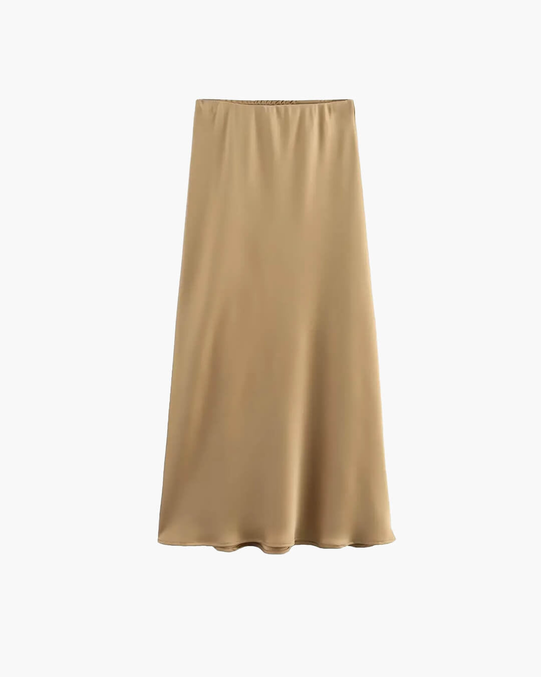 Anais - Women's High Waist Satin Midi Skirt for Office and Evening - photo 4