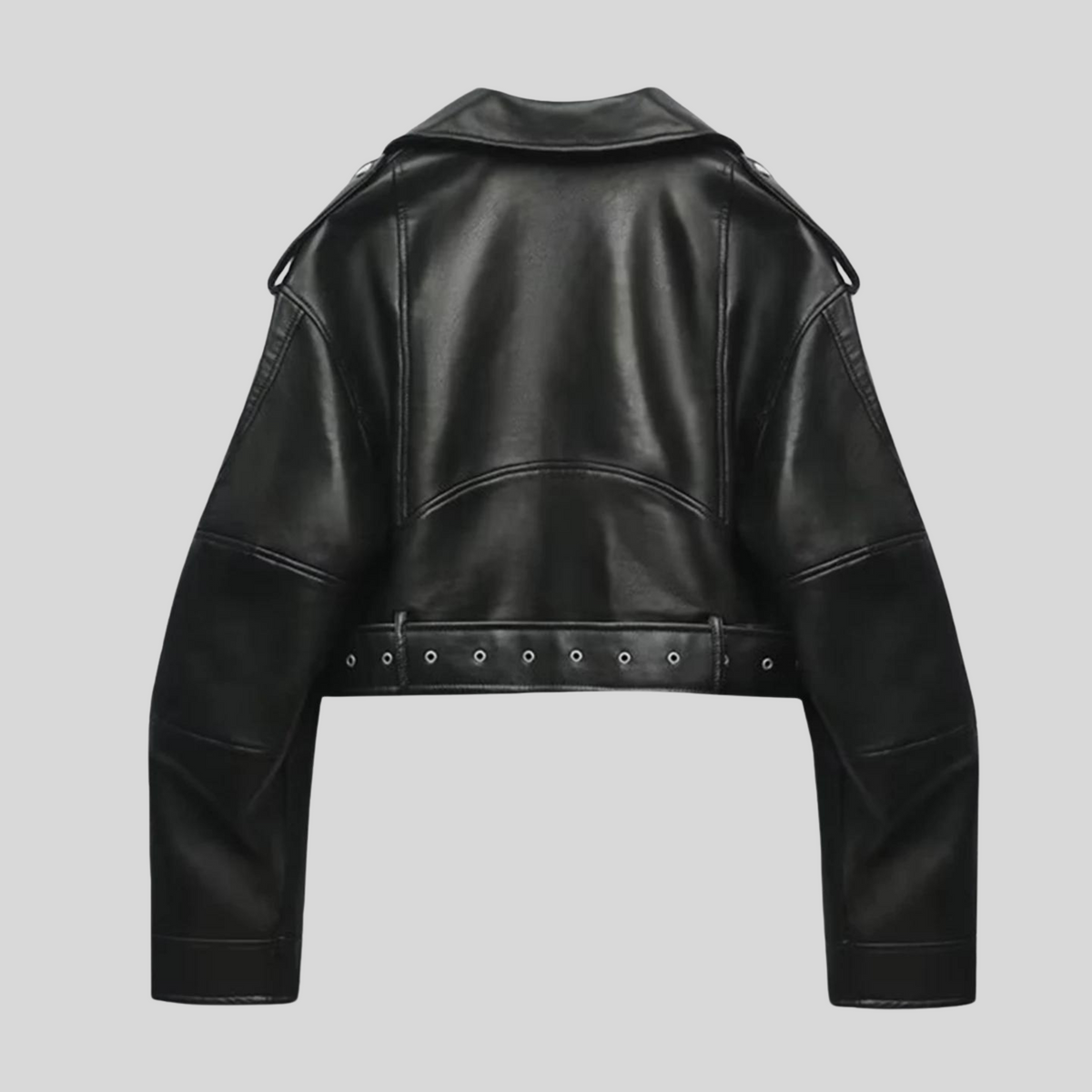 Sylvia - Women's Relaxed Biker Jacket with an Asymmetric Cut - photo 4