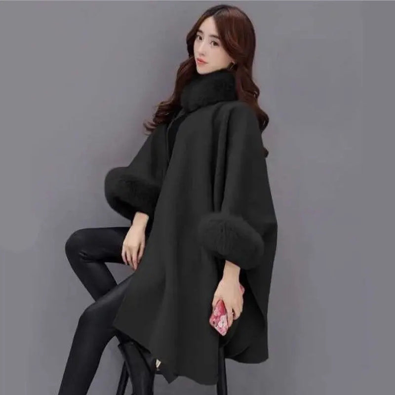 Ulrica - Women's Relaxed Coat with Roll Neck - photo 2