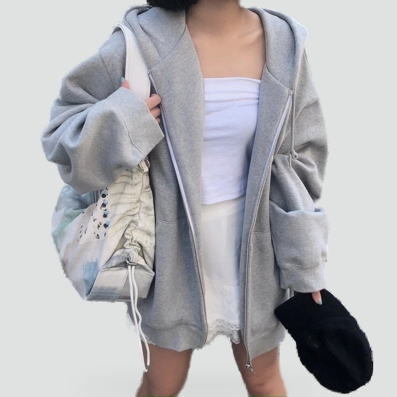 Fay - Women's Relaxed Hoodie with Zip Front - photo 8